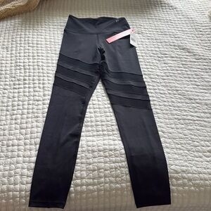 Good American Mesh Panel Leggings NWT | Size 0 XS Black Performance Activewear